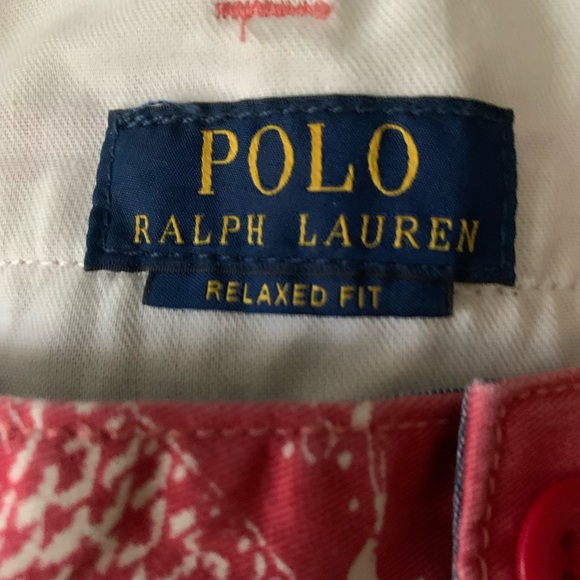 Men’s Ralph Lauren Red Koi Fish Shorts Relaxed Fit Size 38 100% Cotton - Picture 3 of 10